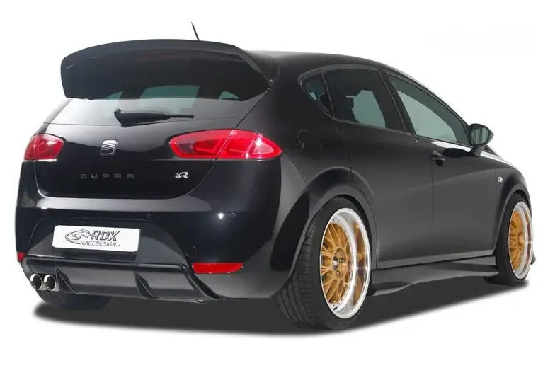 RDX Racedesign, Rear bumper skirt 'Diffusor', passer til Seat Leon 1P FR/Cupra (exhaust left) (PUR)