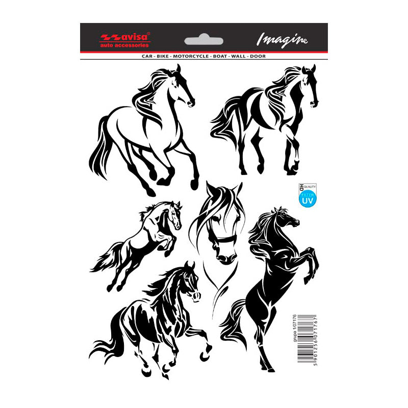 Avisa, Mustang Auto Tattoo Sticker Set - 19x28cm