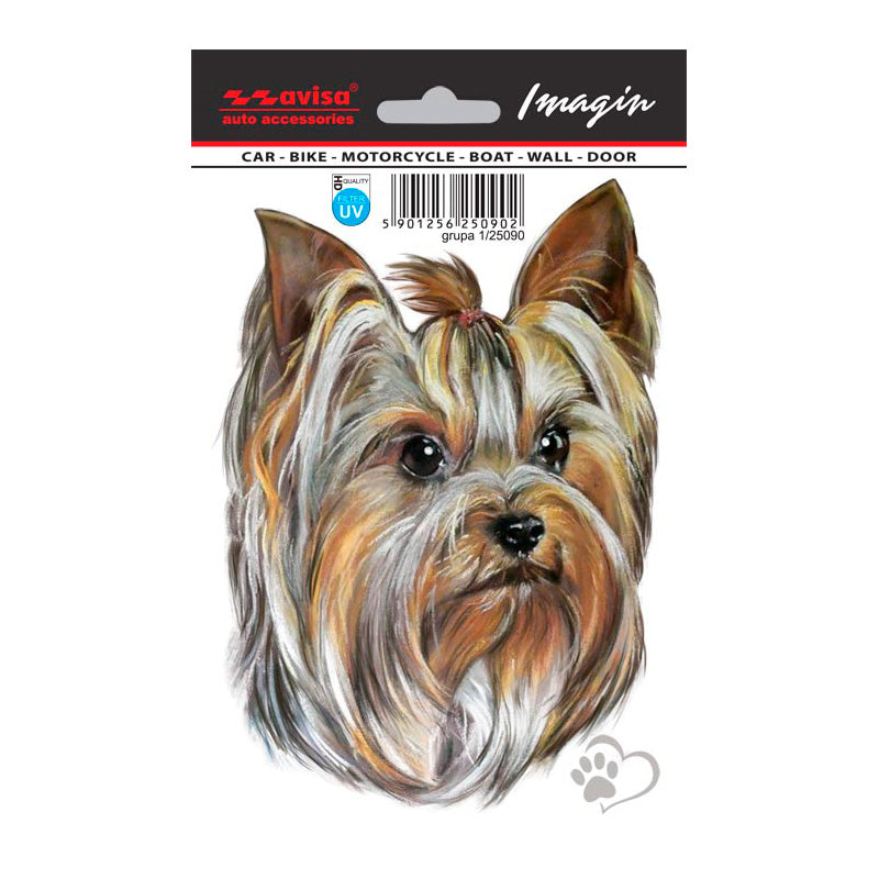 Avisa, Auto Tattoo Sticker Yorkshire Terrier - 11x15,5cm