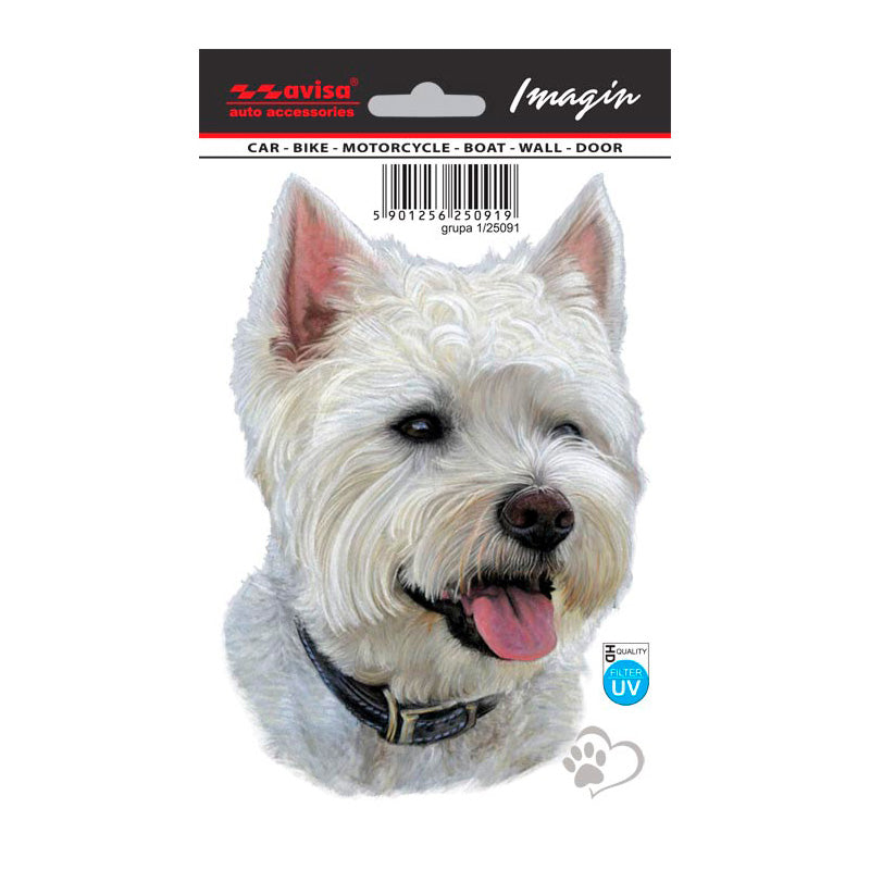 Avisa, Auto Tattoo Sticker West Highland White Terrier - 16x11cm