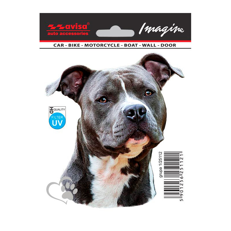 Avisa, Staffordshire Bull Terrier Auto Tattoo Sticker - 11x14,5cm