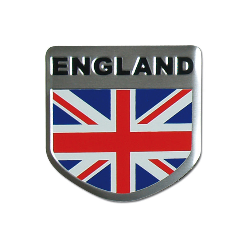 Avisa, Aluminium Emblem/Logo - England med Flag - 5,6x5,6cm