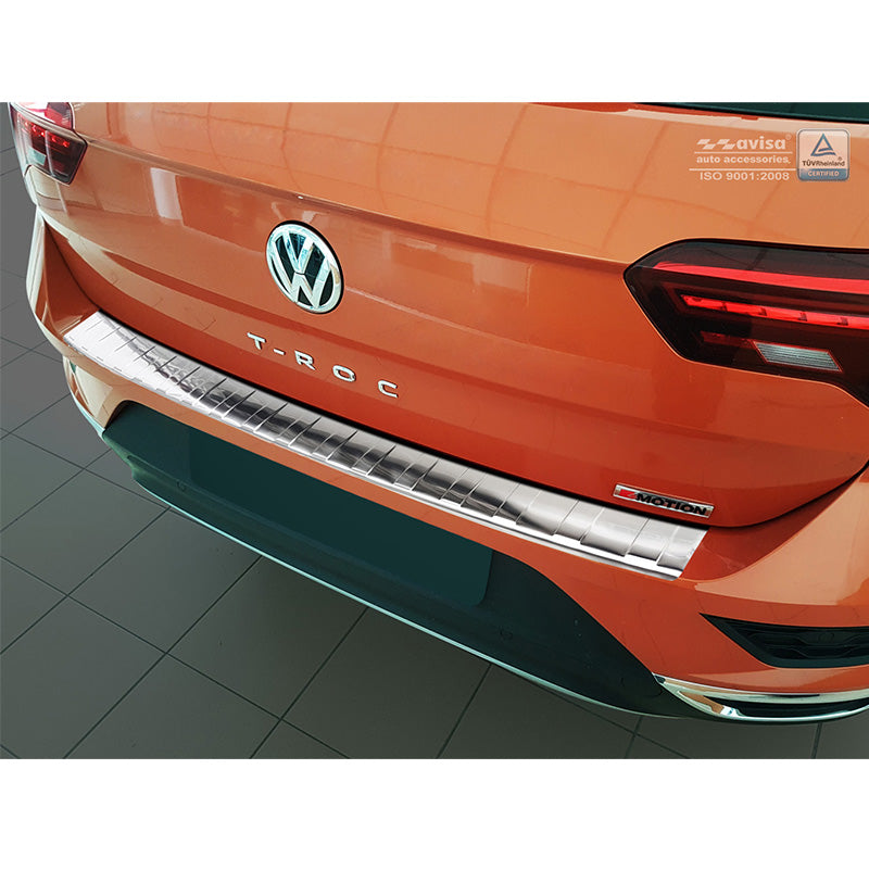 Avisa, Bagkofangerbeskytter, Rustfritstål, passer til Volkswagen T-Roc 2017-2022 & Facelift 2022- incl. Cabrio - 'Ribs'