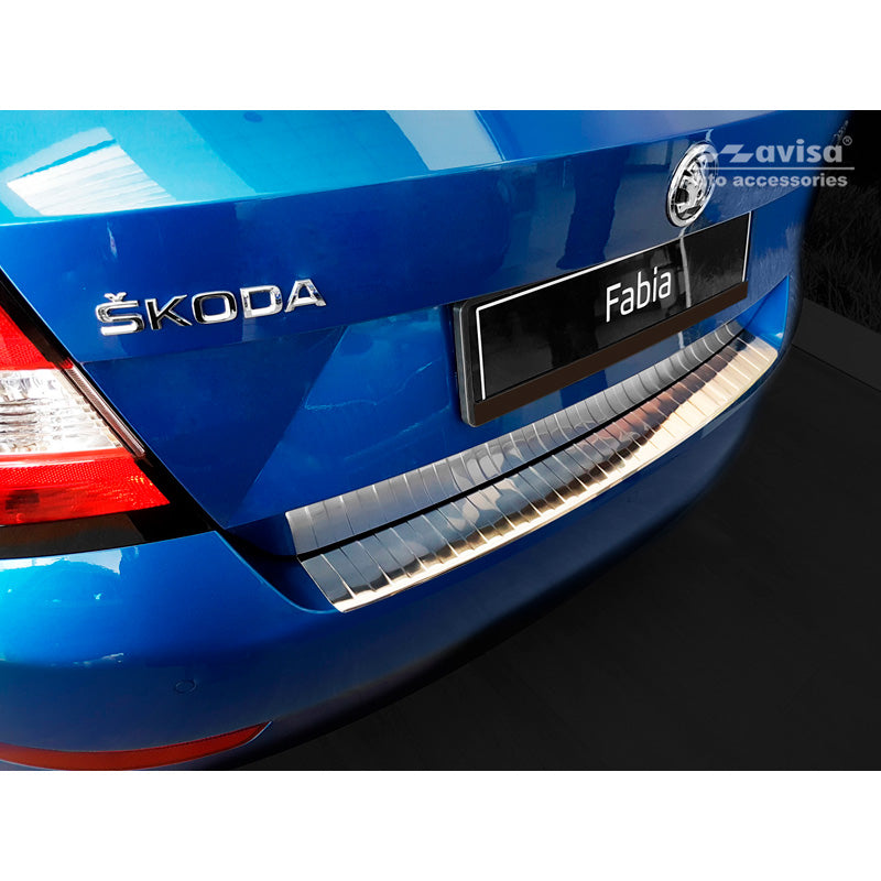 Avisa, Bagkofangerbeskytter, Rustfritstål, passer til Skoda Fabia III HB 5-døre Facelift 2018-2021 'Ribs'