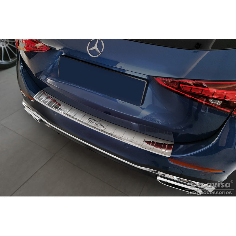 Avisa, Bagkofangerbeskytter, blankpoleret, Rustfritstål, passer til Mercedes C-Class AMG Estate (S206) 2021- 'Ribs'