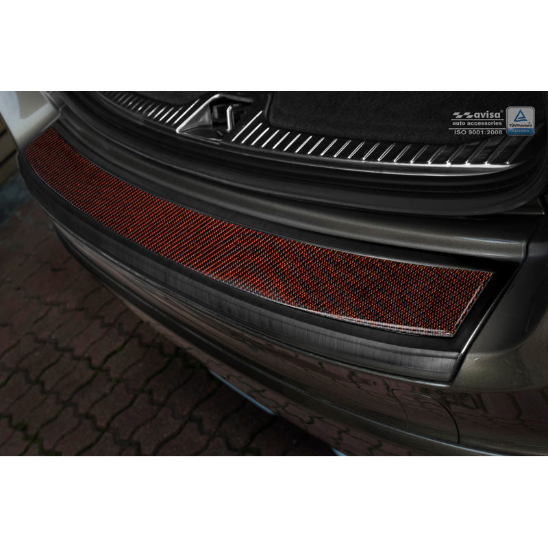 Avisa, Bagkofangerbeskytter, DeLuxe, Rustfritstål, passer til Volvo XC60 2013-2016 Black/Red-Black Carbon