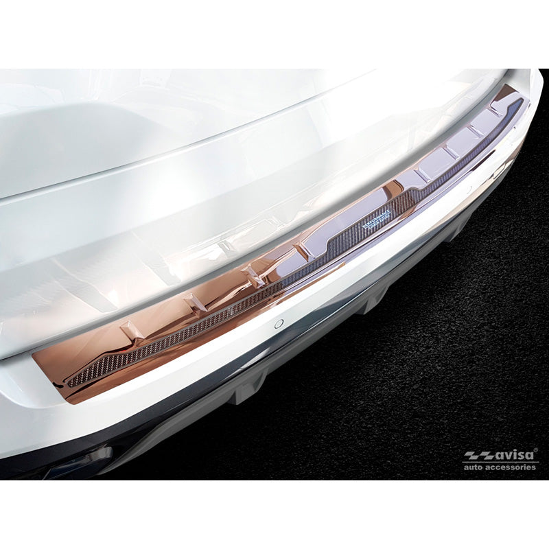 Avisa, Bagkofangerbeskytter, DeLuxe, Rustfritstål, passer til BMW X5 G05 M-Package 2018- 'Performance' excl. M-Competition Copper Mirror/Copper Carbon