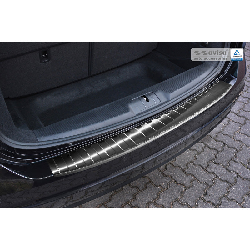 Avisa, Bagkofangerbeskytter, Sort, Rustfritstål, passer til Seat Alhambra & Volkswagen Sharan II 2010- 'Ribs'