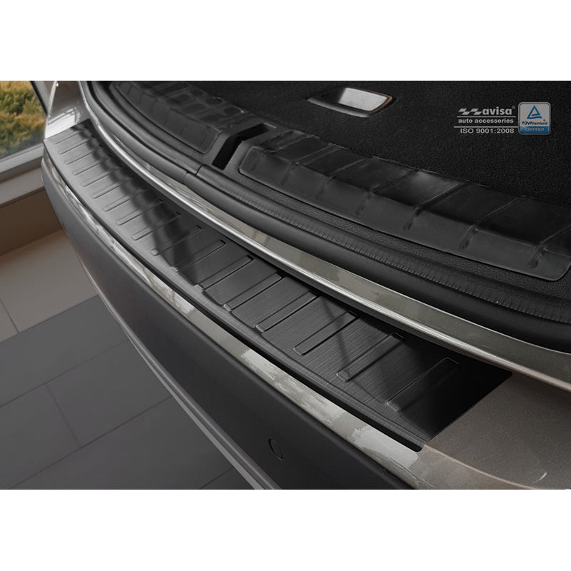 Avisa, Bagkofangerbeskytter, Sort, Rustfritstål, passer til BMW X1 E84 2012-2015 'Ribs' excl. M-package