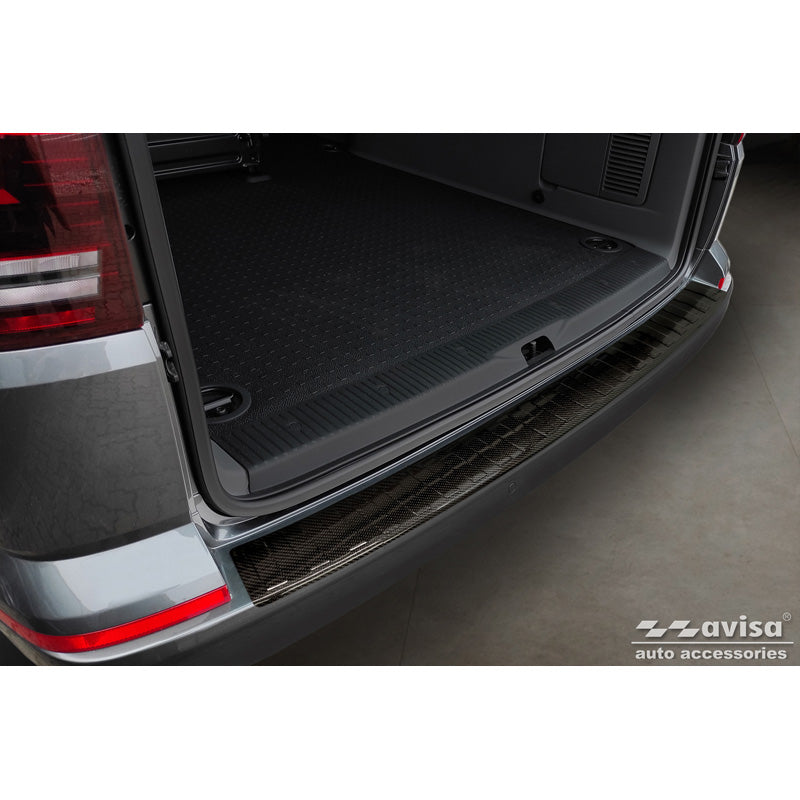 Avisa, Bagkofangerbeskytter, 3D ægte carbon, passer til Volkswagen Caravelle T6 2015-2019 & Caravelle T6.1 2019- (with rear hatch) 'Ribs'