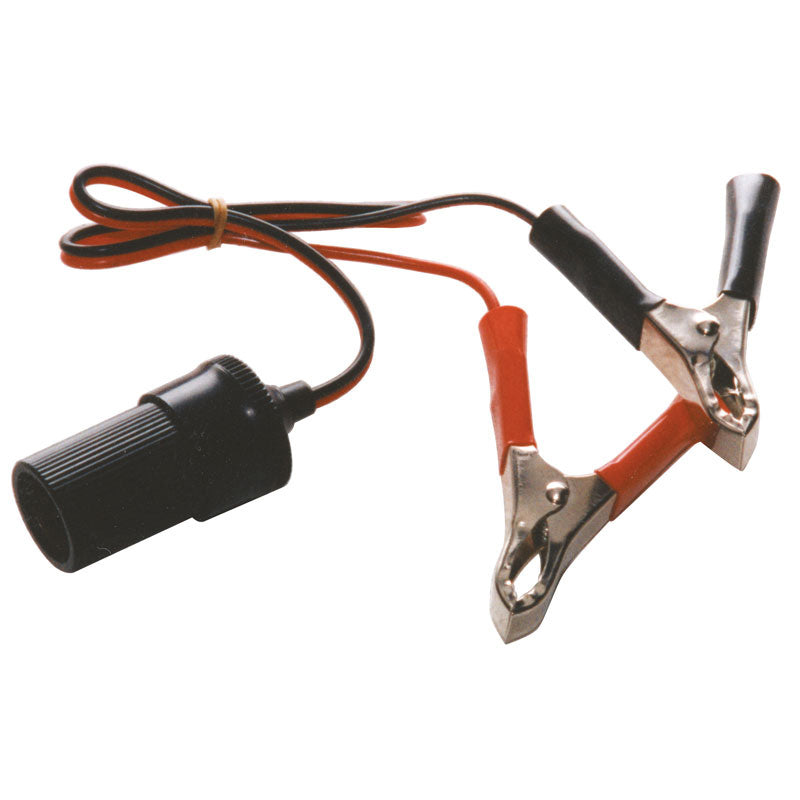 Carpoint, Cigaretlighter Stik med Batteriklemmer - 12V 10A - 40cm Kabel