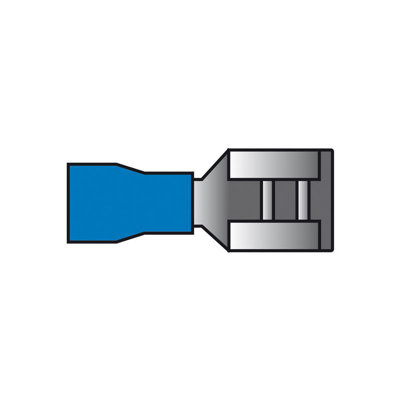 Carpoint, Blå Push-On Terminaler - 6,3x0,8mm - 10 Stk.