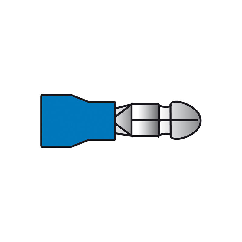 Carpoint, Mandlige Auto Bullet Terminaler - Blå - 550 - 10 stk. i blister