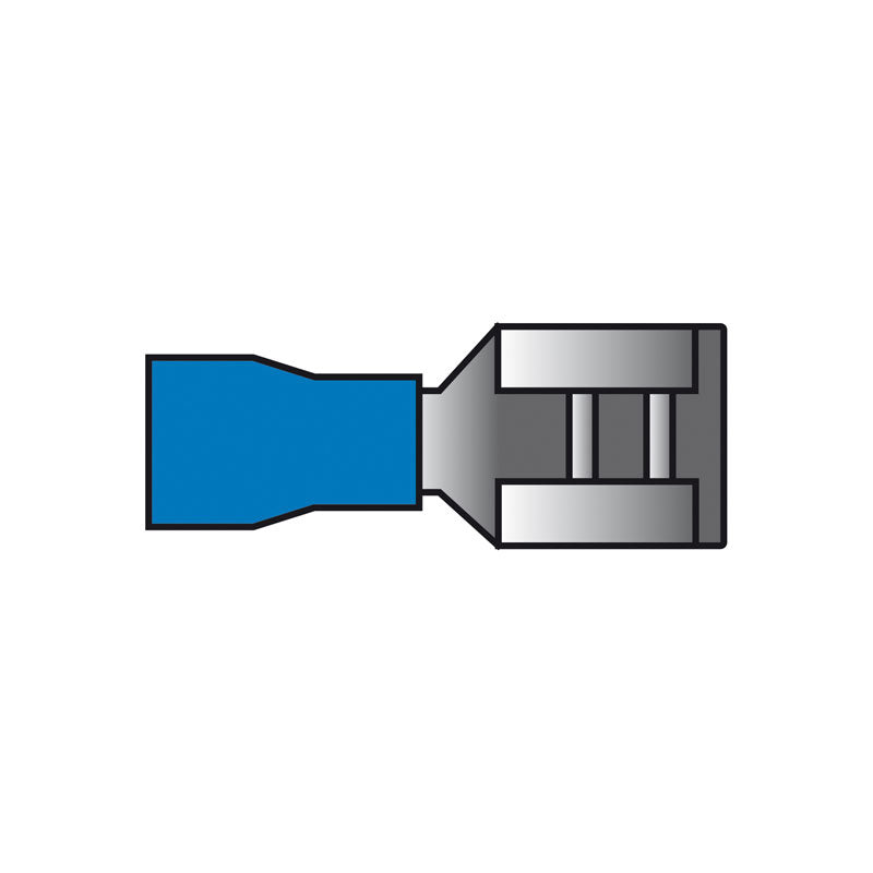 Carpoint, Blå Push-On Terminaler - 6,3x0,8mm - 10 Stk. i Blister