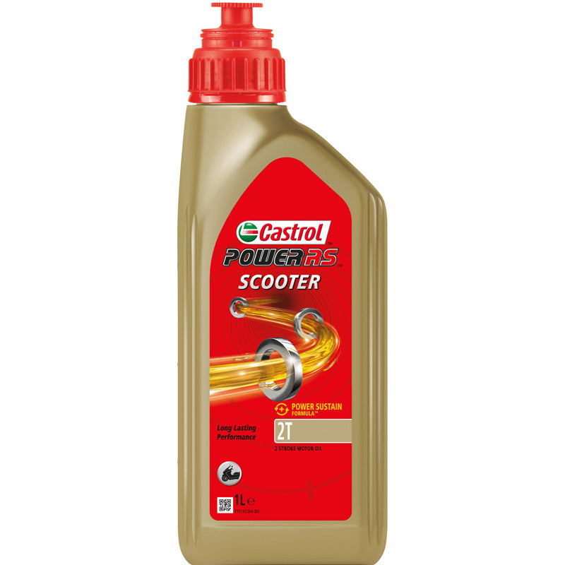 Castrol, Power RS Scooter 2T - Semi-syntetisk olie til 2-takts motorer - 1 liter