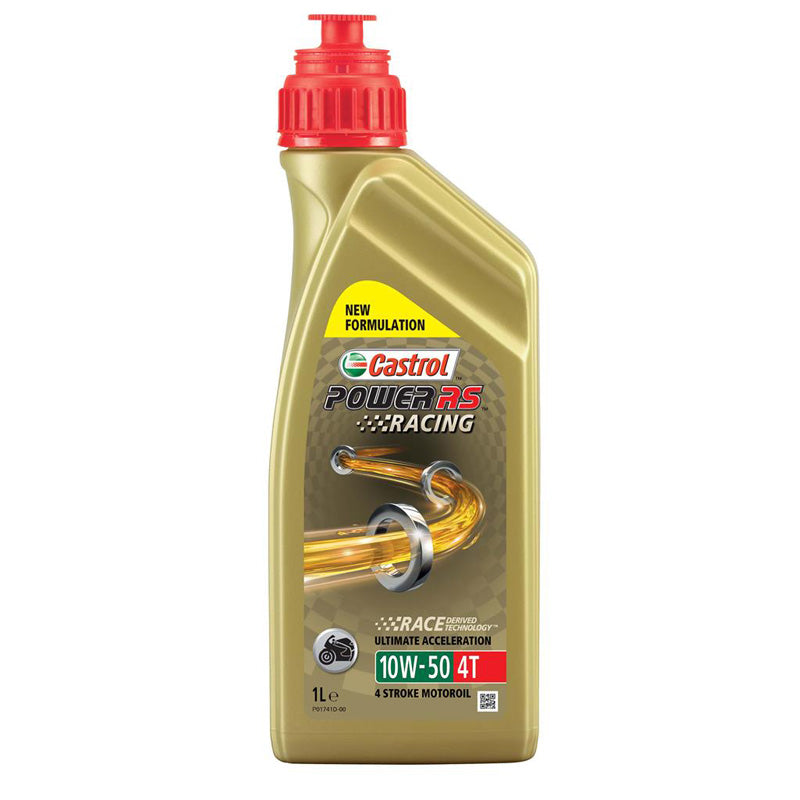 Castrol, Power RS Racing 4T 10W-50 - 1L - Fuldt Syntetisk Motorolie til 4-takts Cykler