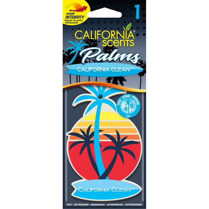 California Scents, Palm Tree Air Freshener - California Clean - 1 st.