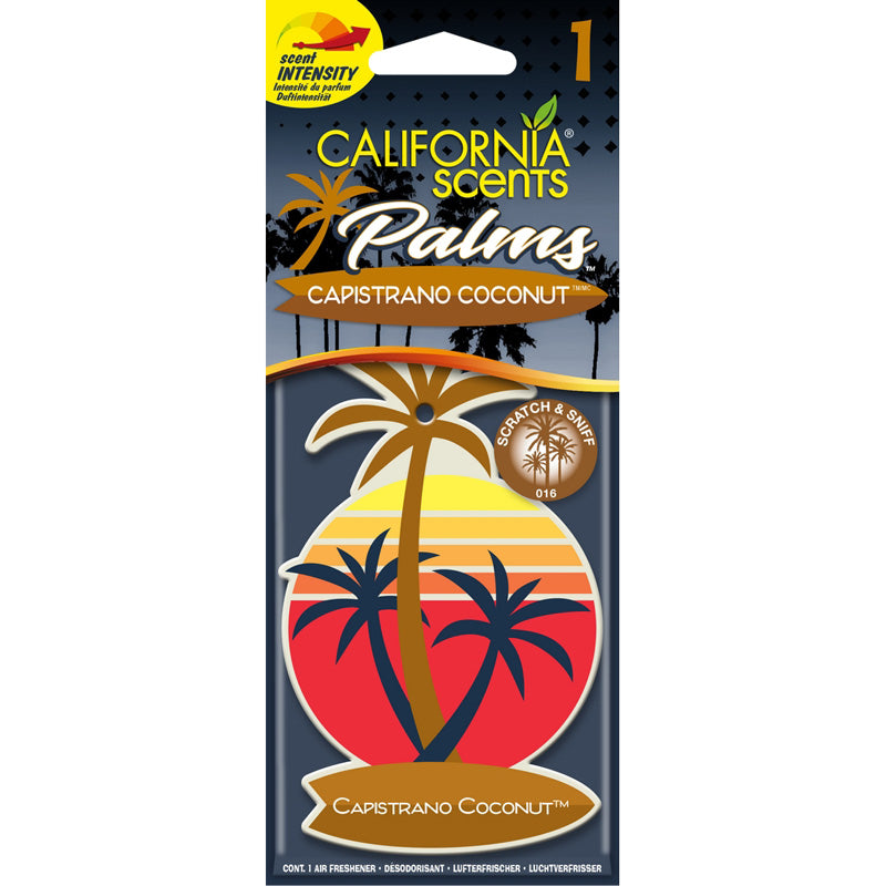 California Scents, Palm Tree Air Freshener - Capistrano Coconut - 1 st.