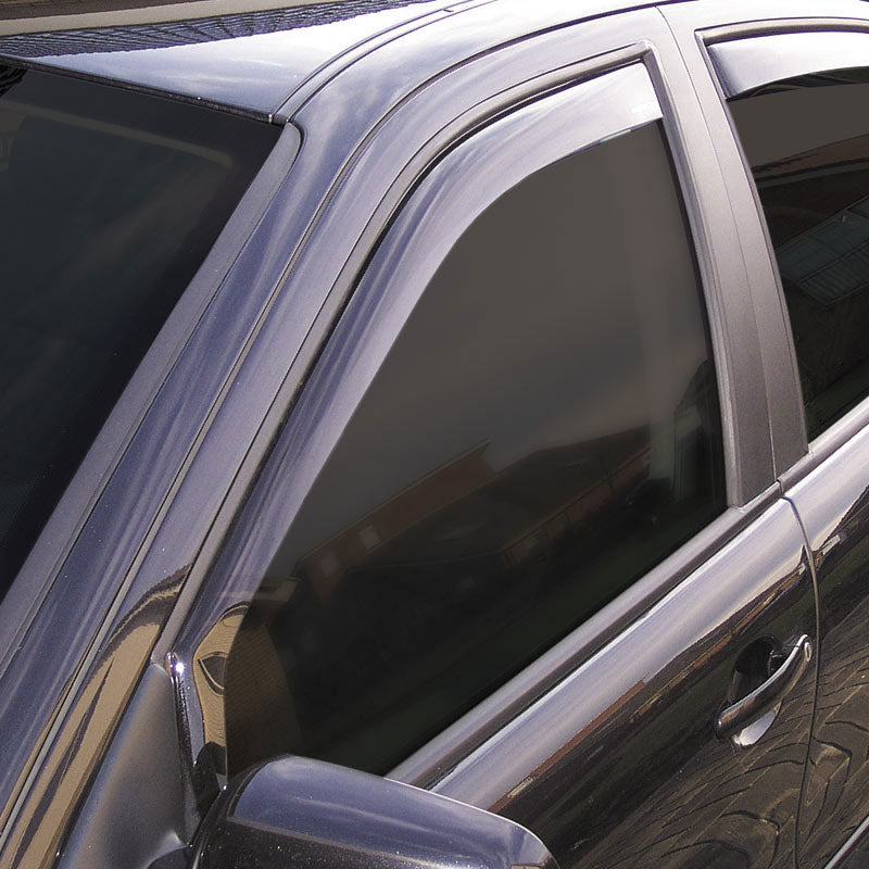 ClimAir, Vindafvisere til fordøre, Mørke, passer til Volkswagen Touareg 2002-2009 (black window frames)