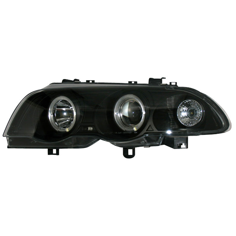 Forlygter, passer til BMW 3-Series E46 Sedan/Touring 1998-2001 - sort - incl. Indicators & Halos