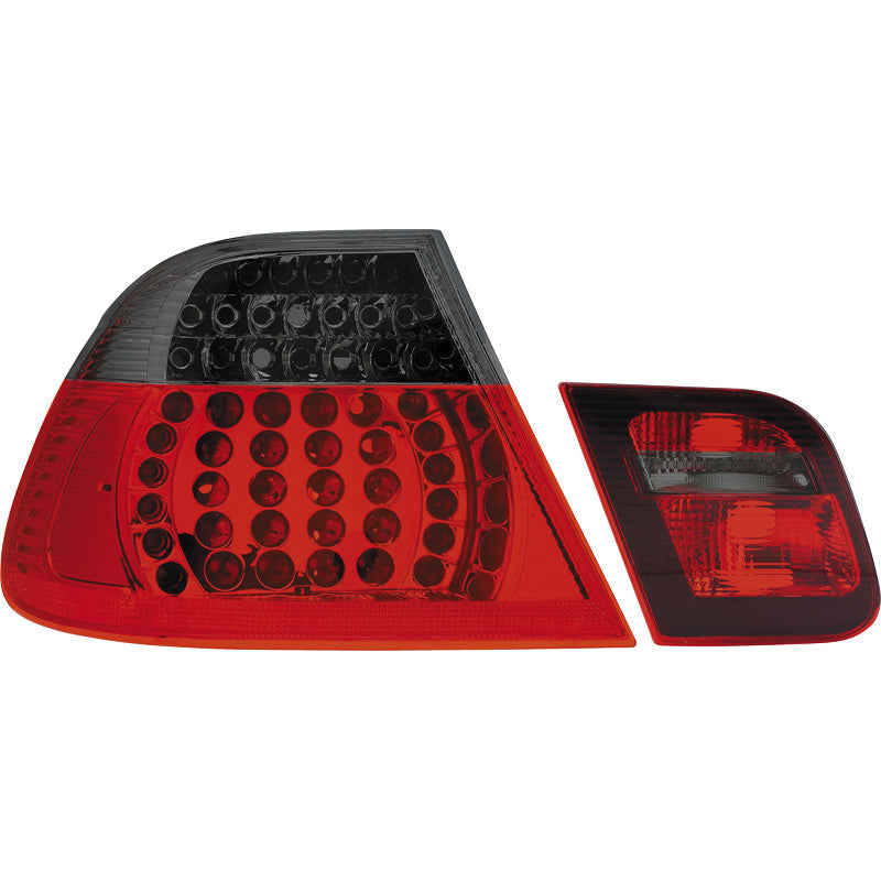 AutoStyle, LED baglygter, passer til BMW 3-Series E46 Sedan 1998-2001 - Red/Smoke