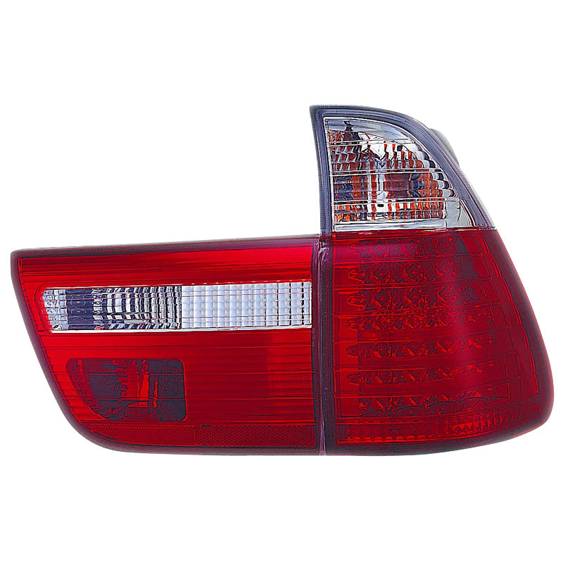 AutoStyle, LED baglygter, passer til BMW X5 E53 2000-2002 - Red/Clear