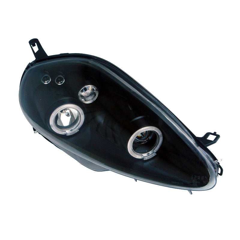 Forlygter, passer til Fiat Grande Punto 2005-2008 - sort - incl. Halos