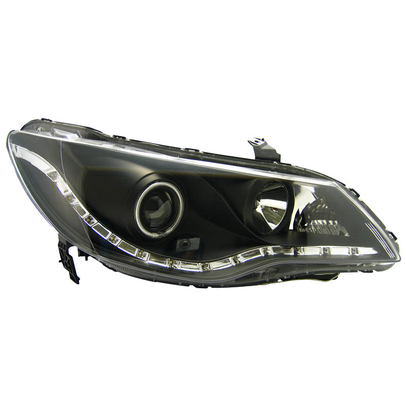 Forlygter, DRL-Look passer til Honda Civic Sedan (Hybrid) 2005-2008 - sort