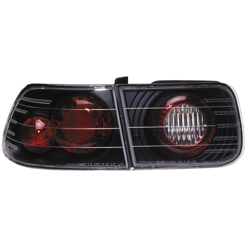 Baglygter, passer til Honda Civic Coupe 1996-2001 - Black