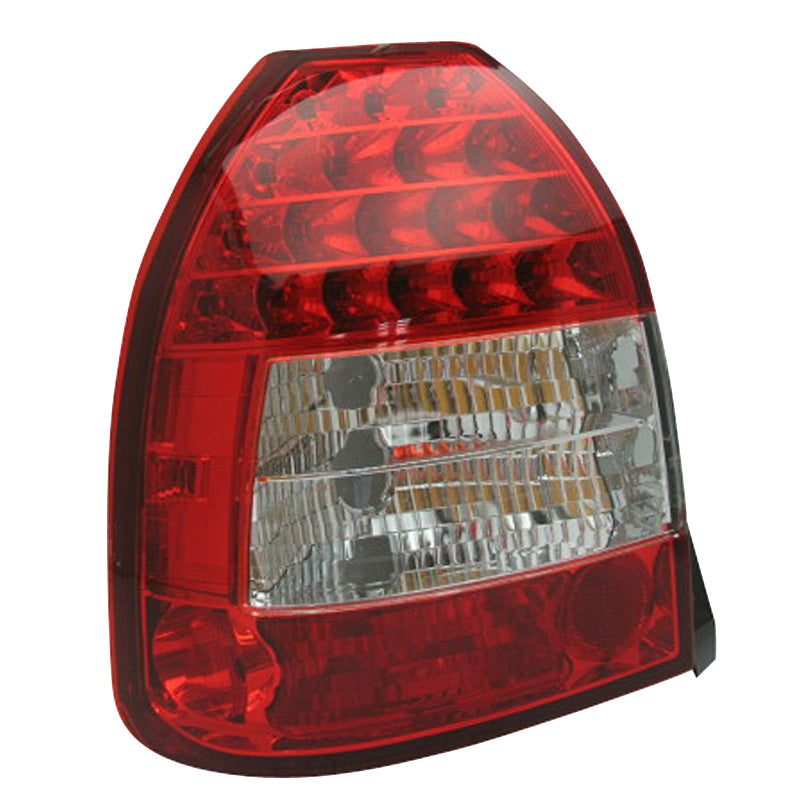 AutoStyle, LED baglygter, passer til Honda Civic HB 3-døre 1996-2001 - Red/Clear