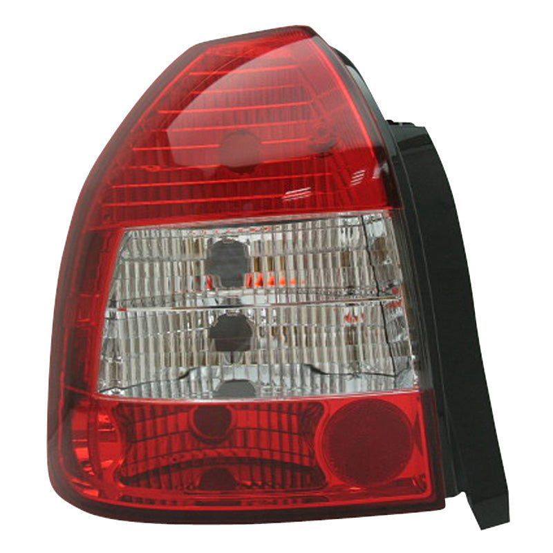 Baglygter, passer til Honda Civic HB 3-døre 1996-2001 - Red/Clear