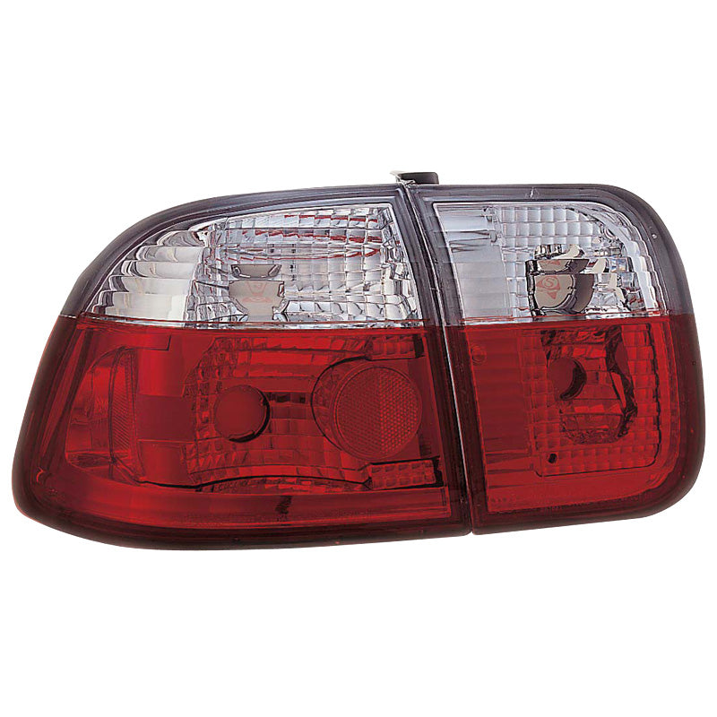 Baglygter, passer til Honda Civic Sedan 1996-2001 - Red/Clear