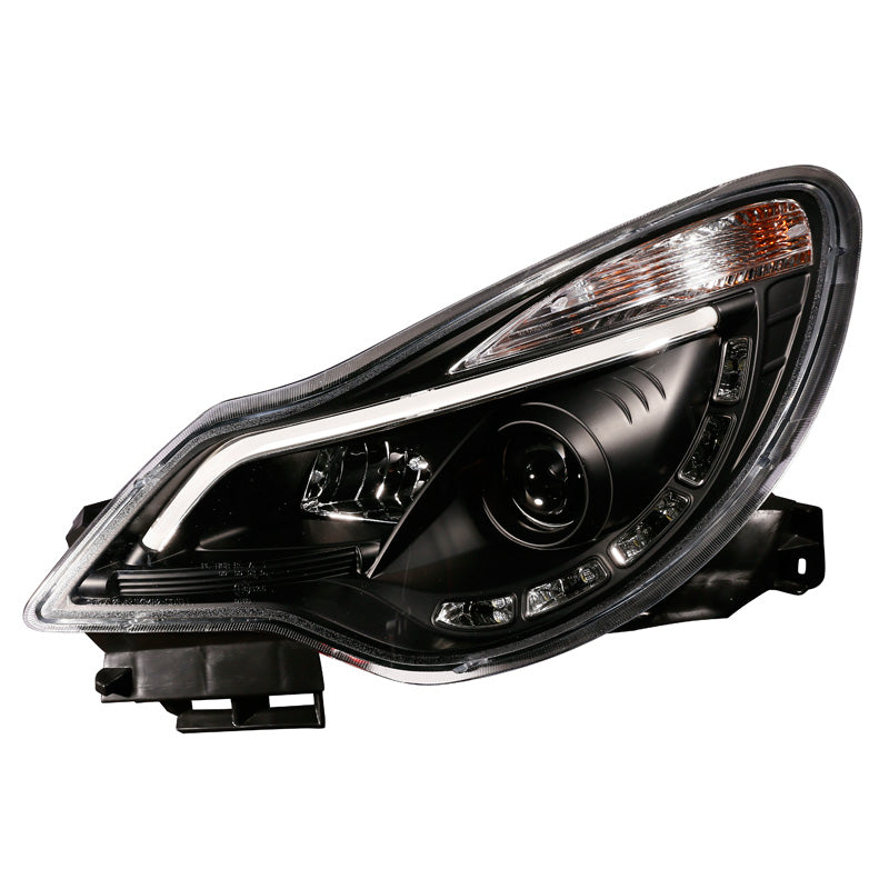 Forlygter, DRL 'Light-Bar' passer til Opel Corsa D 2011-2014 - sort - excl. OPC