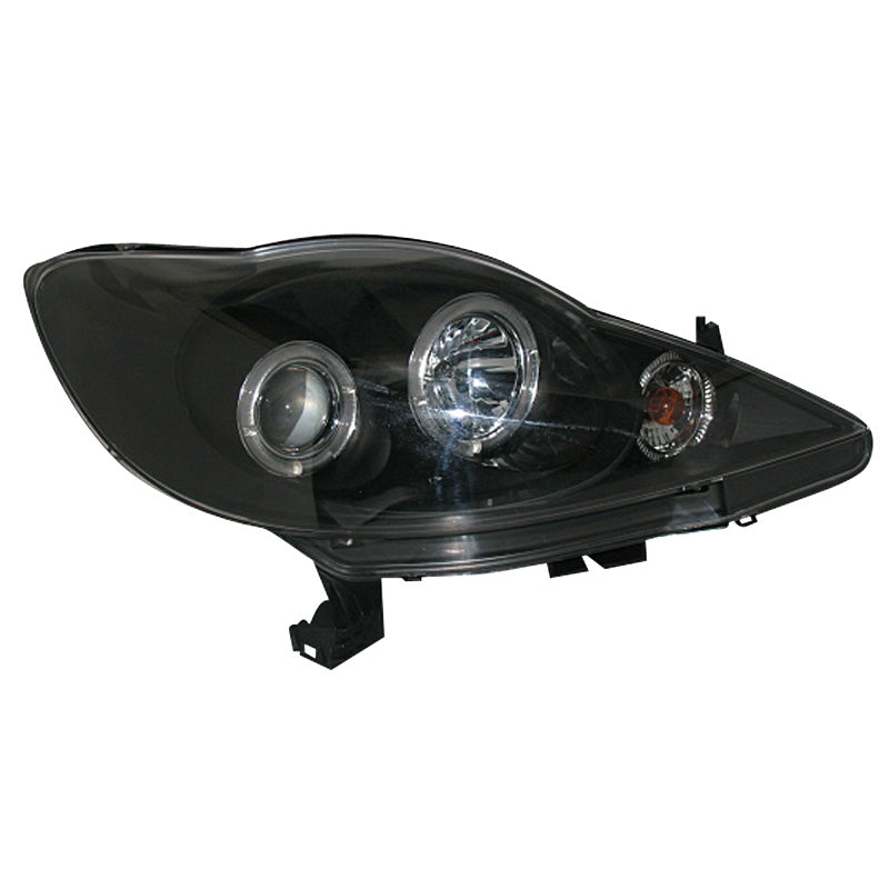 Forlygter, passer til Peugeot 107 2005-2012 - sort - incl. Halos