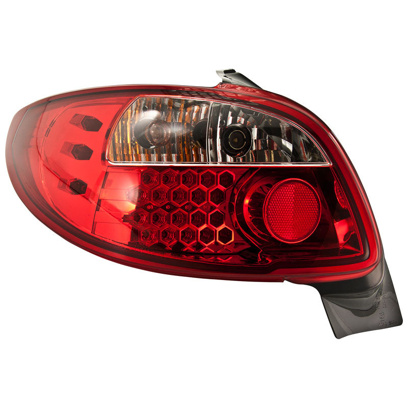 AutoStyle, LED baglygter, passer til Peugeot 206 excl. CC/SW - Red/Clear