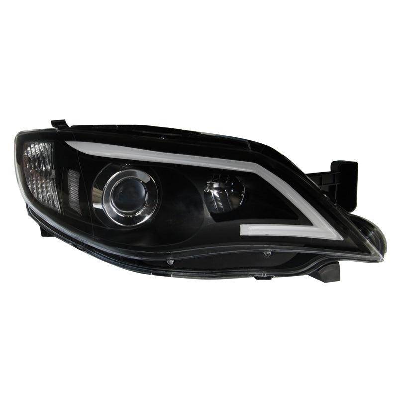 Forlygter, DRL-Look 'Light-Bar' passer til Subaru Impreza 2008-2014 - sort