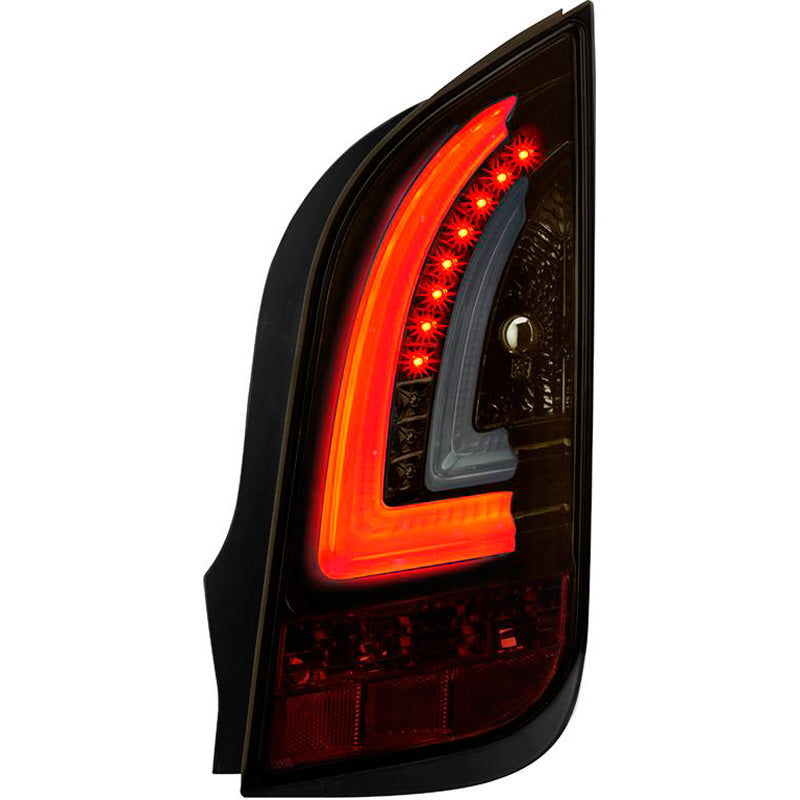 AutoStyle, LED baglygter, passer til Seat Mii 2011- - Black/Smoke/Gold