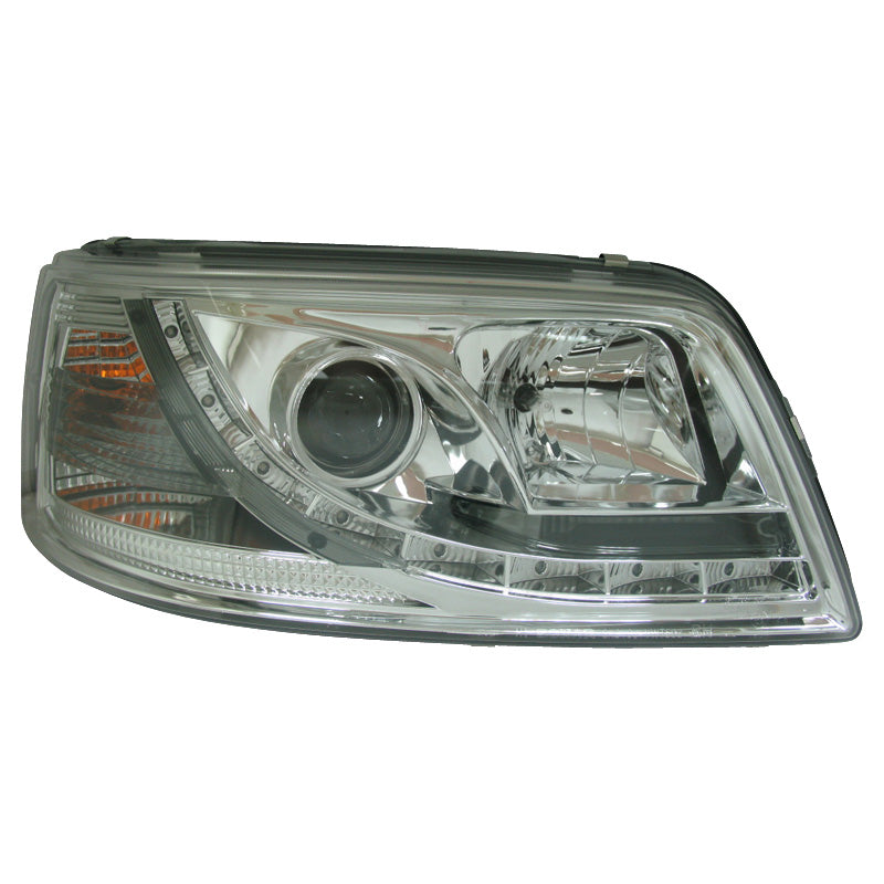 Forlygter, DRL-Look passer til Volkswagen T5 2003-2010 - Krom