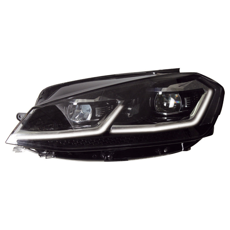 Forlygter, 7.5-Look passer til Volkswagen Golf VII 2012-2017 - sort - incl. Dynamic Running Light