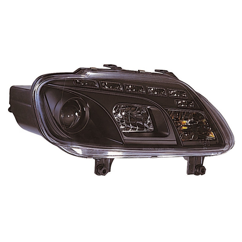 Forlygter, DRL-Look passer til Volkswagen Touran 2003-2006 & Caddy II 2004-2010 - sort