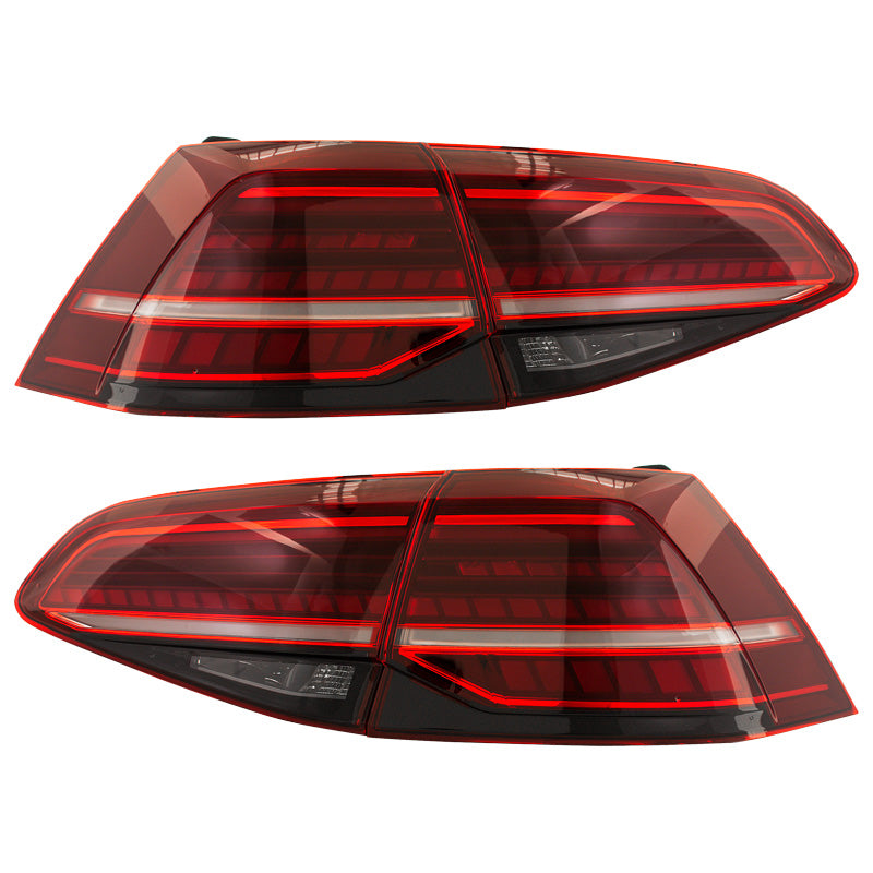 AutoStyle, LED baglygter, passer til Volkswagen Golf VII 2012-2017 & Facelift (7.5) 2017- excl. Variant - Red/Smoke - incl. Dynamic Running Light