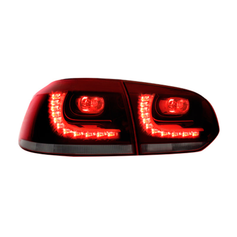 Depo, R-Look LED-bakljus - Röd/Smoke till Volkswagen Golf VI 2008-2012 exkl. Variant