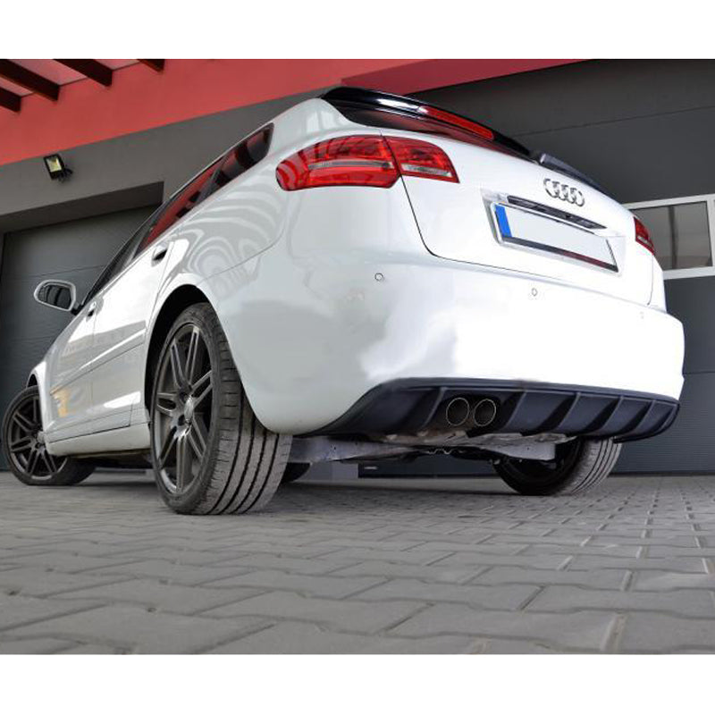 Motordrome, Rear bumper skirt (Diffuser), passer til Audi A3 8P Sportback excl. S-Line 2008-2012 (GFK)