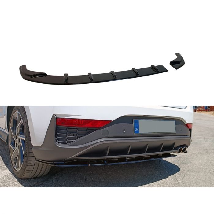 Motordrome, Rear bumper skirt, passer til Hyundai i30 III Hatchback N/N-Line Facelift 2020- (ABS Glossy Black)