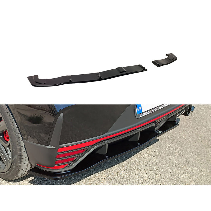 Motordrome, Rear bumper skirt, passer til Hyundai i20 III N (1.6 T-GDi) 2020- (ABS Glossy Black)