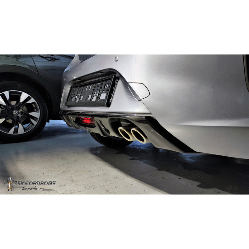 Motordrome, Rear bumper skirt (Diffuser), passer til Opel Corsa F GS-Line 2019- (with double exhaust) (ABS)