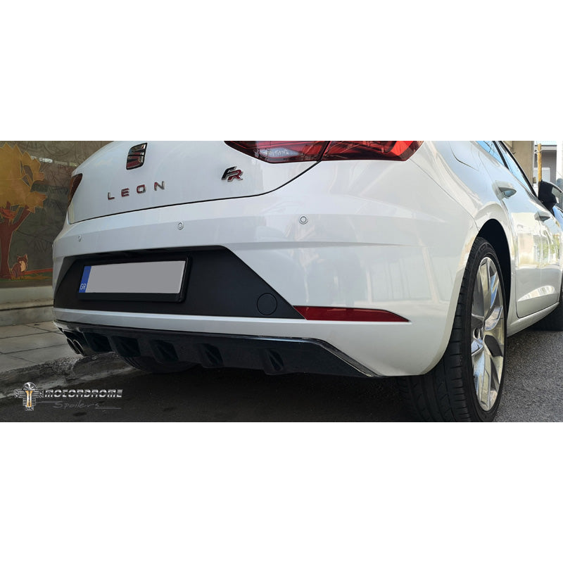 Motordrome, Rear bumper skirt (Diffusor), passer til Seat Leon 5F FR 5-doors Facelift 2017-2020 (ABS)