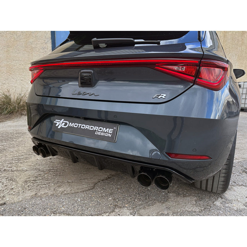 Motordrome, Rear bumper skirt (Diffusor), passer til Seat Leon IV (KL1) FR 2020- (ABS)