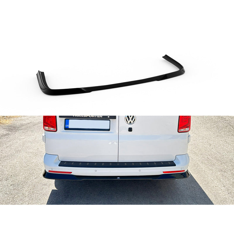 Motordrome, Rear bumper skirt (Diffuser), passer til Volkswagen Transporter T6.1 LWB 2020-2022 (ABS Gloss black)