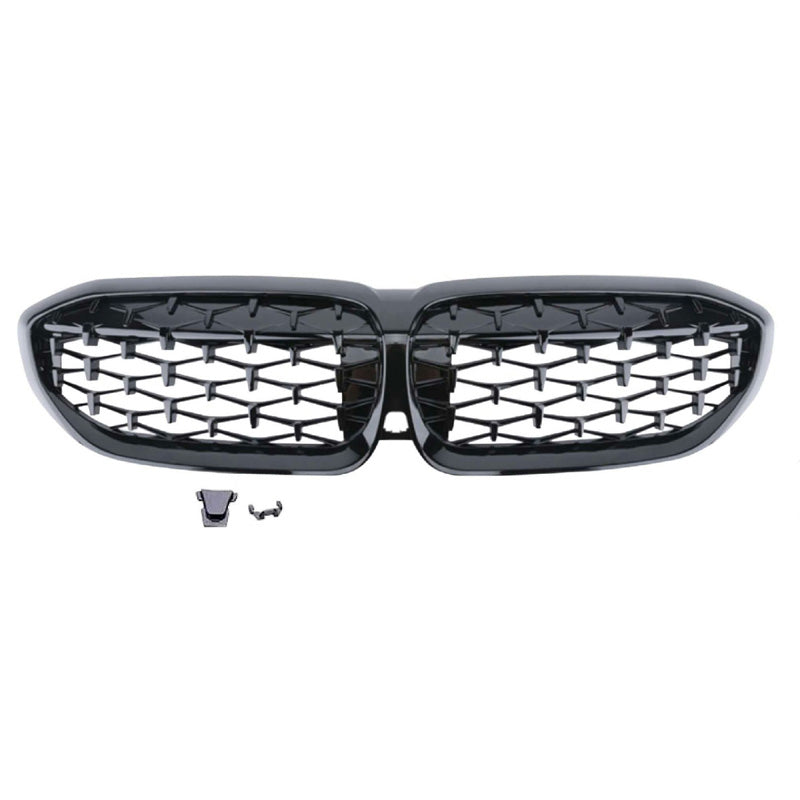 Blank Sort grill, Diamond, passer til BMW 3-Series G20/G21 2019- excl. LCI